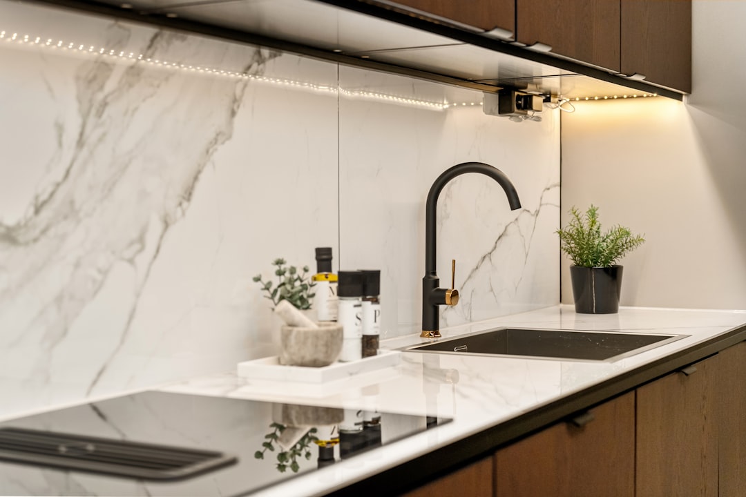Countertops matched room by room in a Redding home